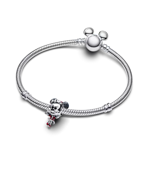 Charm en plata de ley Minnie Mouse Navideña de Disney
