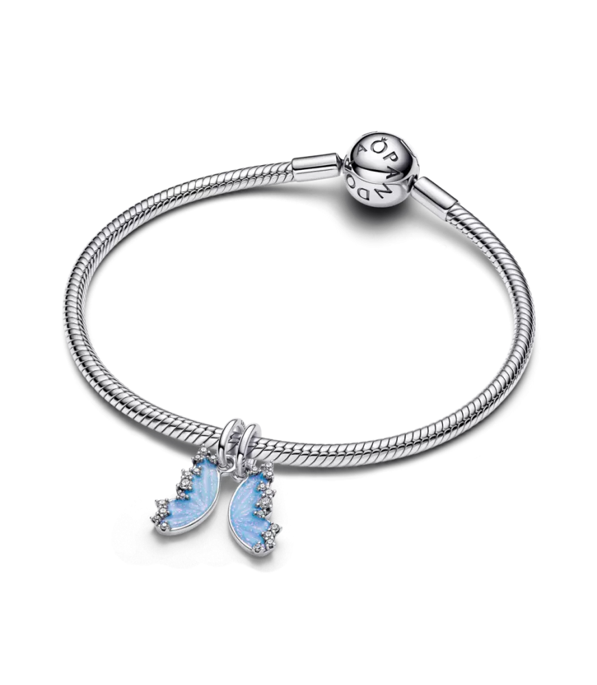 Charm colgante en plata de ley Divisible Mariposa