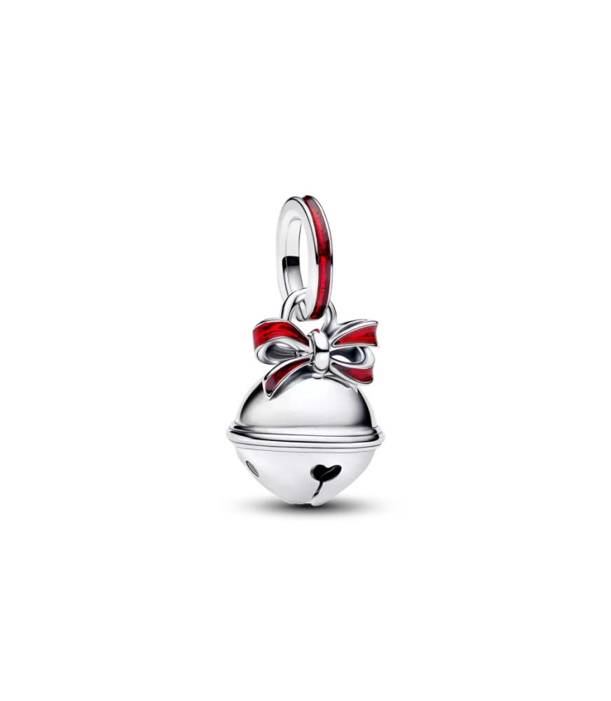 Charm colgante en plata de ley Campana Navideña