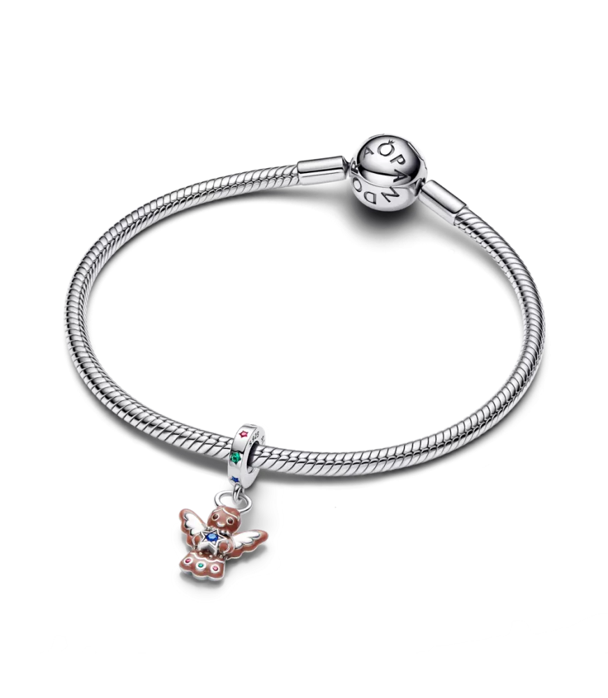Charm colgante en plata de ley Ángel Galleta de Jenjibre