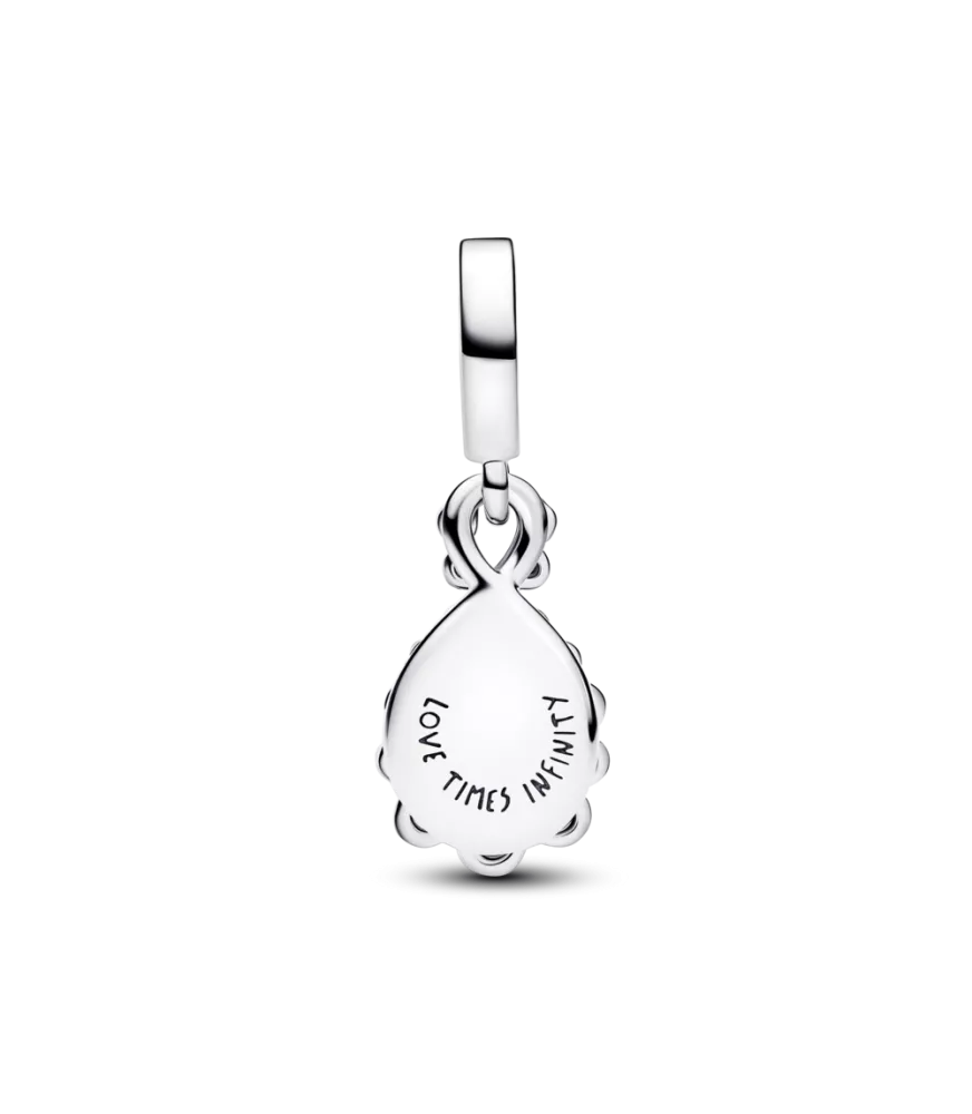 Charm colgante en plata de ley Doble Infinito Opalescente