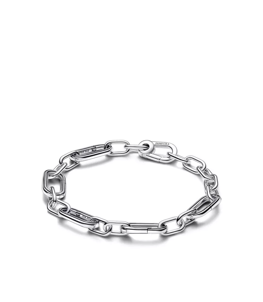 Pulsera Pandora en plata de ley con Cadena de Cinco Eslabones Que Se Abren
