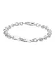 Pulsera Pandora en plata de ley de Eslabones con Barra Grabable