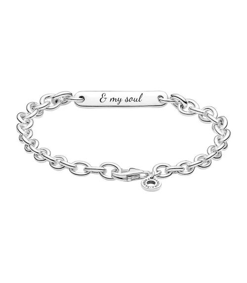 Pulsera Pandora en plata de ley de Eslabones con Barra Grabable