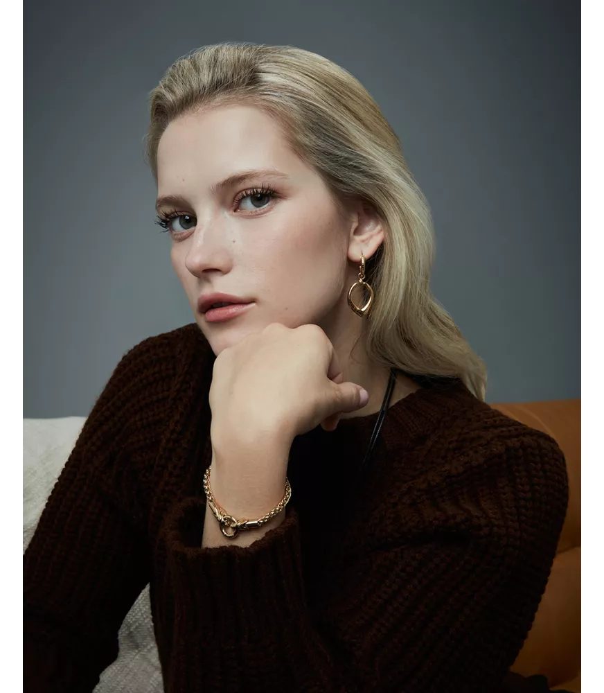 Pendientes Viceroy en acero bicolor reversible mujer 15189E01012