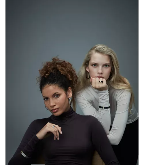 Pendientes Viceroy en acero dorado y cable mujer 15189C01012