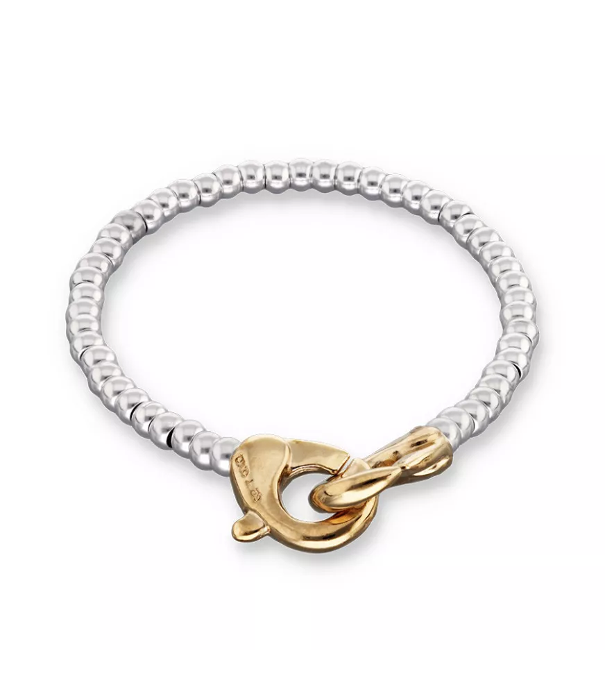 Pulsera Ser Inseparable UNOde50, en metal bañado en plata y oro.