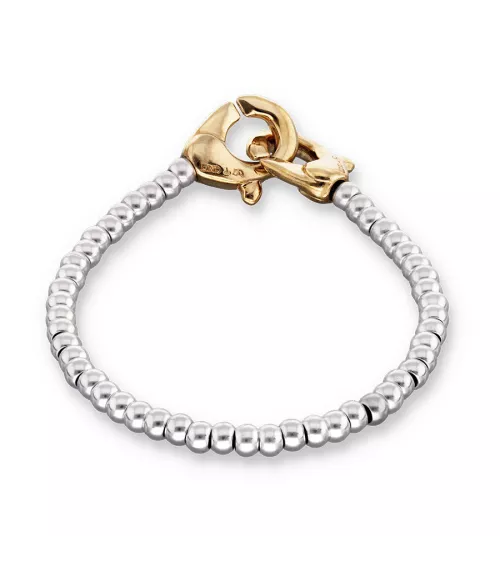 Pulsera Ser Inseparable UNOde50, en metal bañado en plata y oro.