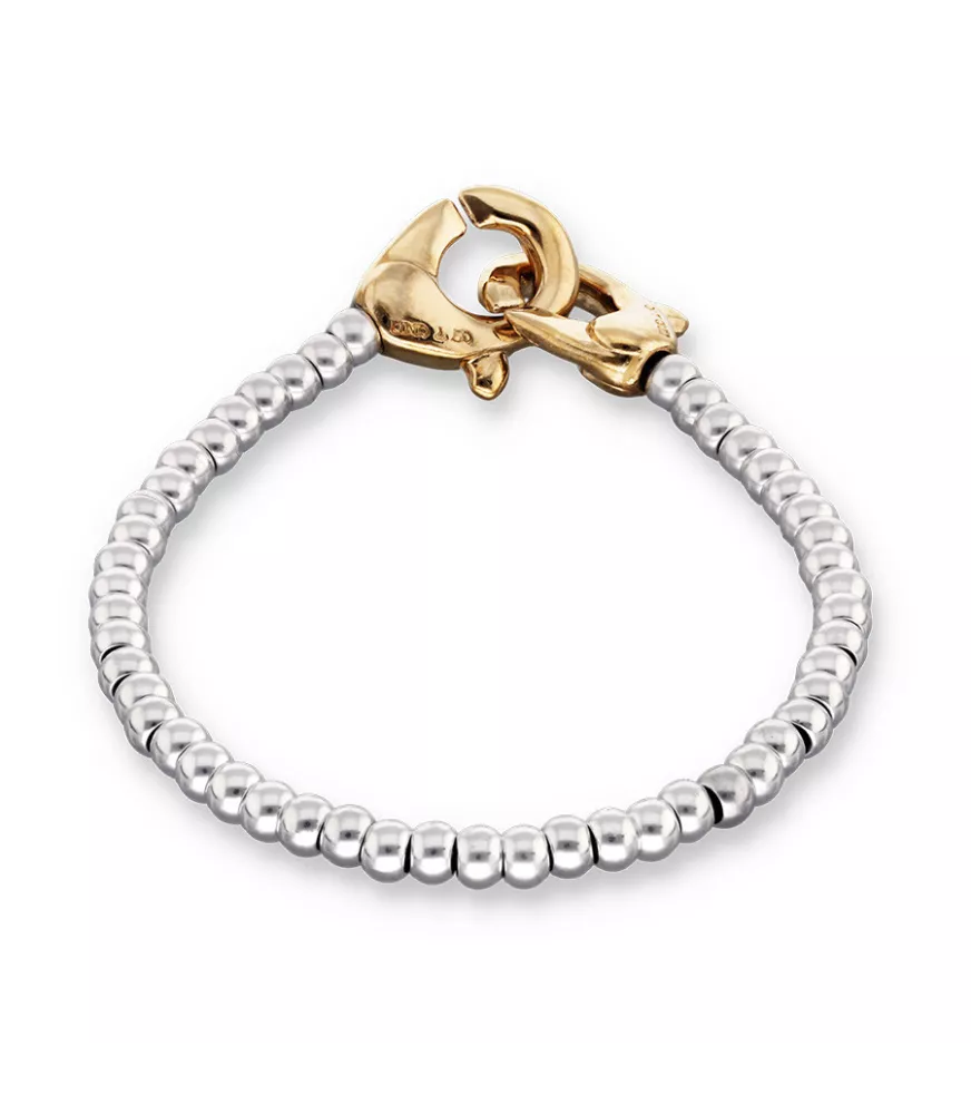 Pulsera Ser Inseparable UNOde50, en metal bañado en plata y oro.