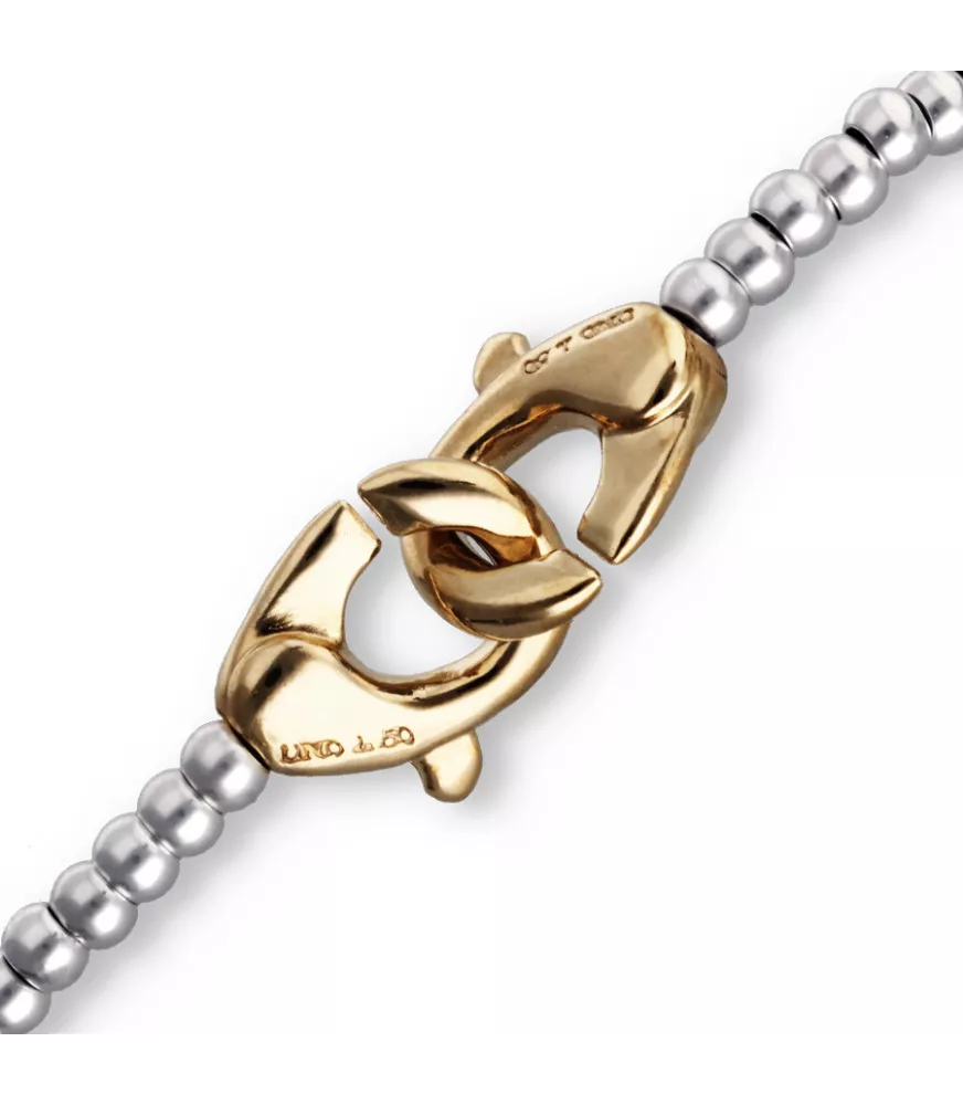 Pulsera Ser Inseparable UNOde50, en metal bañado en plata y oro.