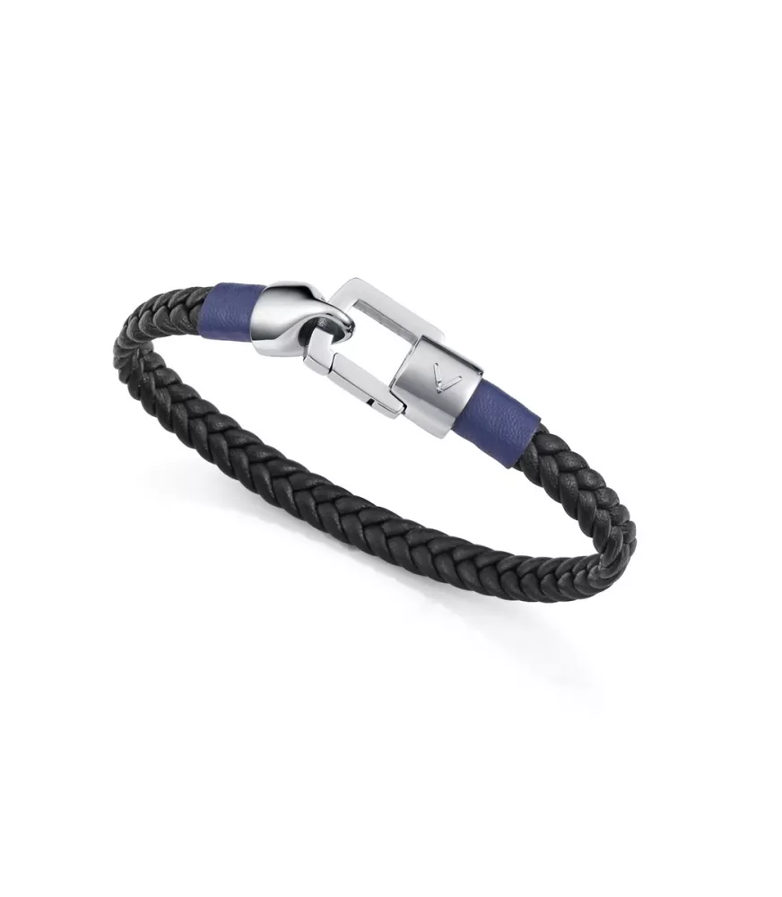 Pulsera Viceroy en acero y piel hombre 15201P01010