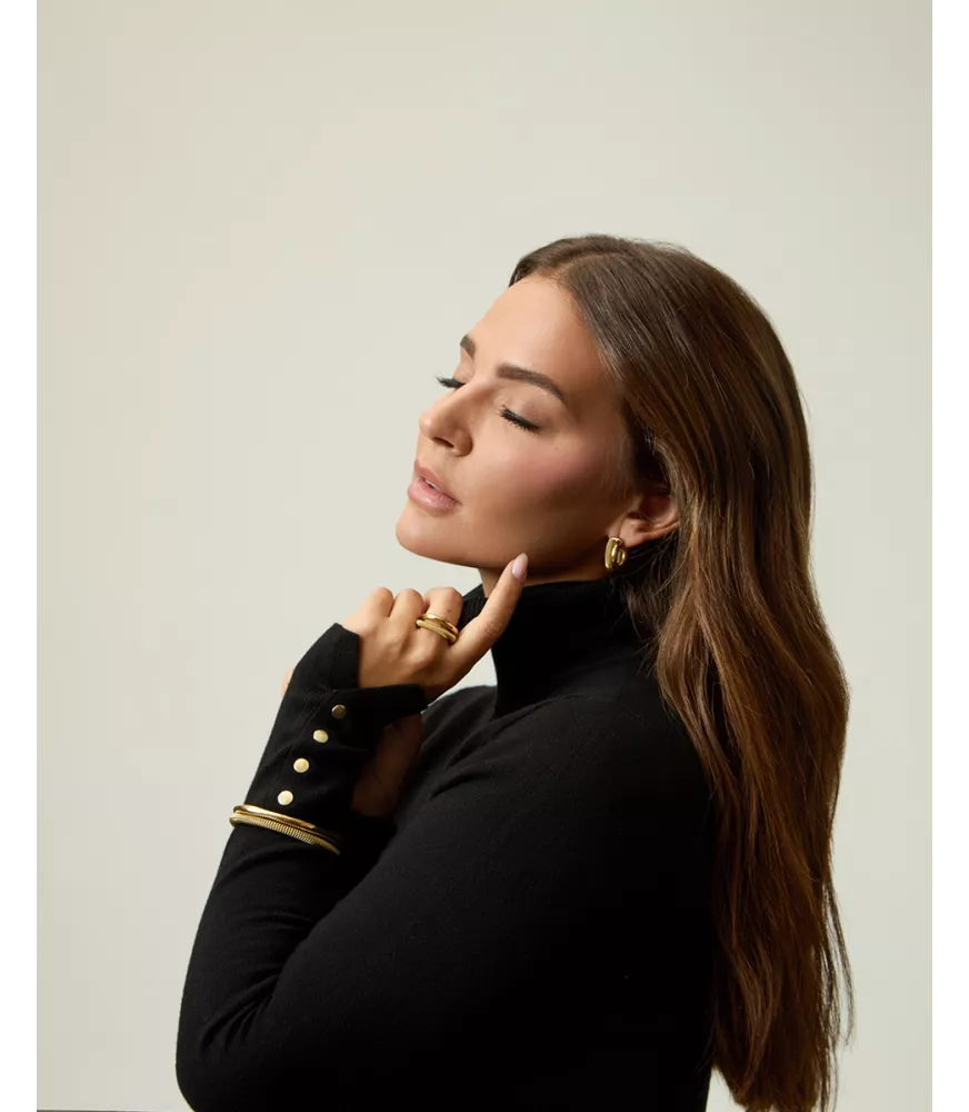 Anillo Viceroy en acero chapado en oro mujer 14345A