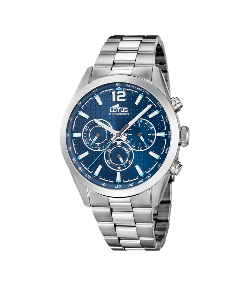 Reloj Lotus Chrono, hombre, cuarzo ,analógico ,3 agujas y cronógrafo.