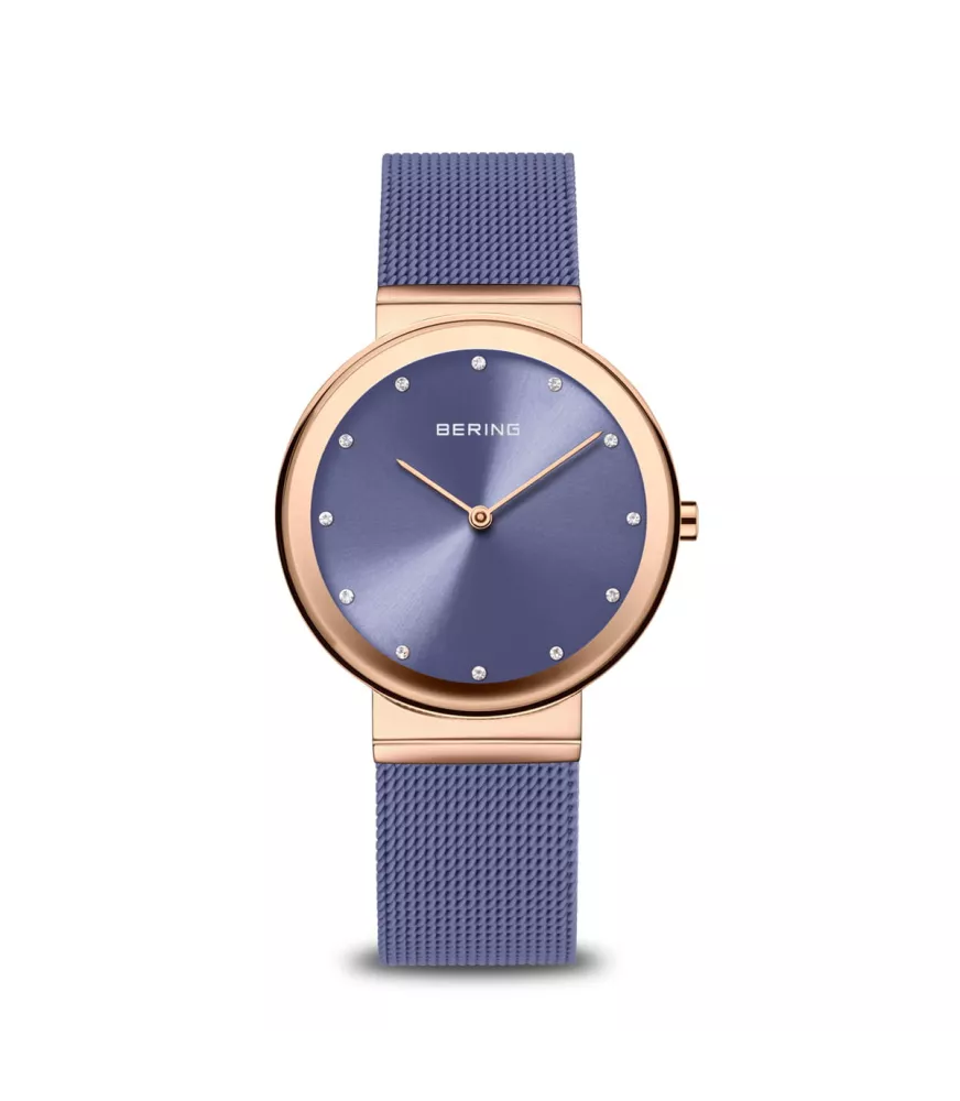 Reloj Bering mujer clásico y minimalista oro rosa. 10135-968