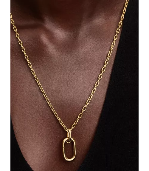 Collar con un Recubrimiento en oro de 14k Pandora ME Link Grande que se abre