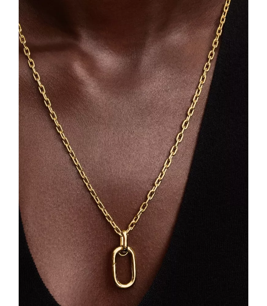 Collar con un Recubrimiento en oro de 14k Pandora ME Link Grande que se abre