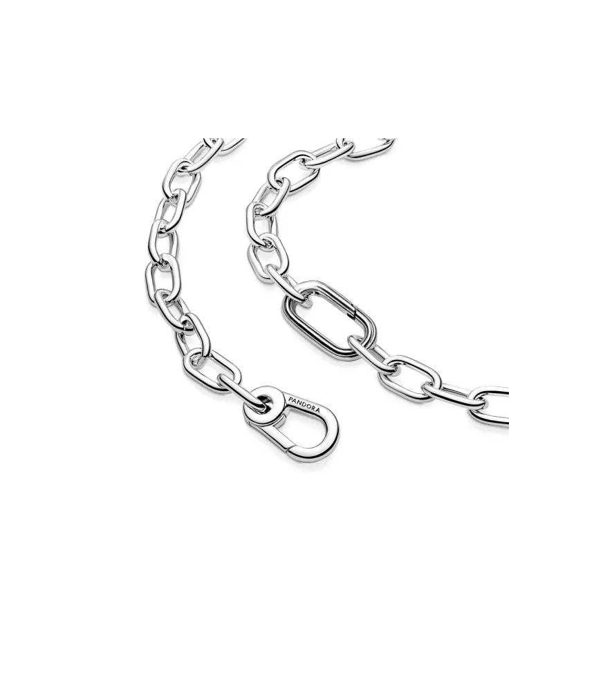 Collar de Eslabones en plata de ley Cierre Mosquetón Pandora ME