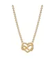 Collar con un Recubrimiento en oro de 14k  Corazón Infinito Brillante