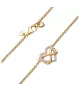Collar con un Recubrimiento en oro de 14k  Corazón Infinito Brillante