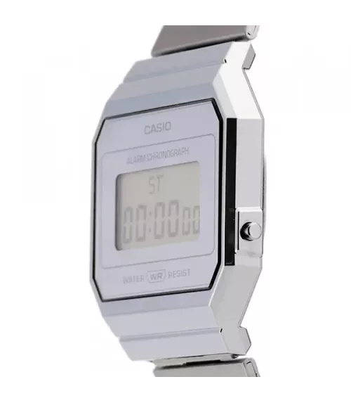 Reloj Casio Vintage con brazalete de acero en color plateado.