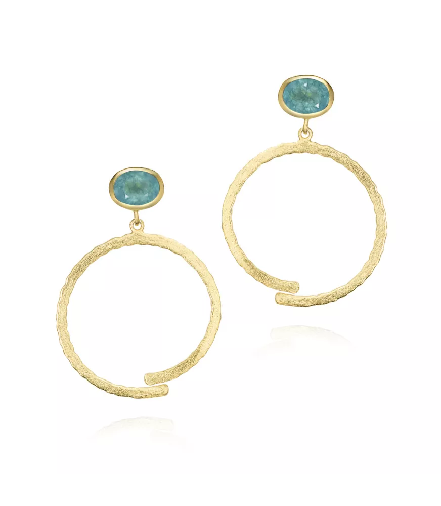 Pendientes Pure Jorge Revilla en plata dorada. PE129-66/APO