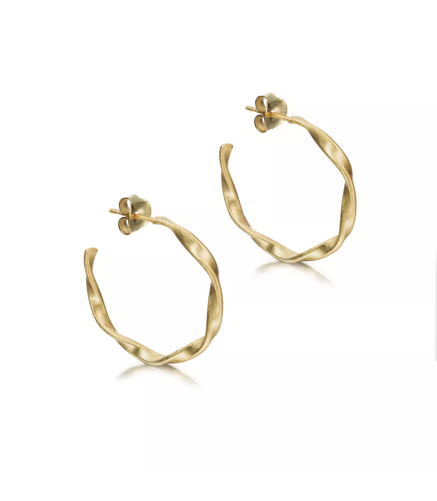 Pendientes Jorge Revilla en plata dorada. PE120-4062/OM