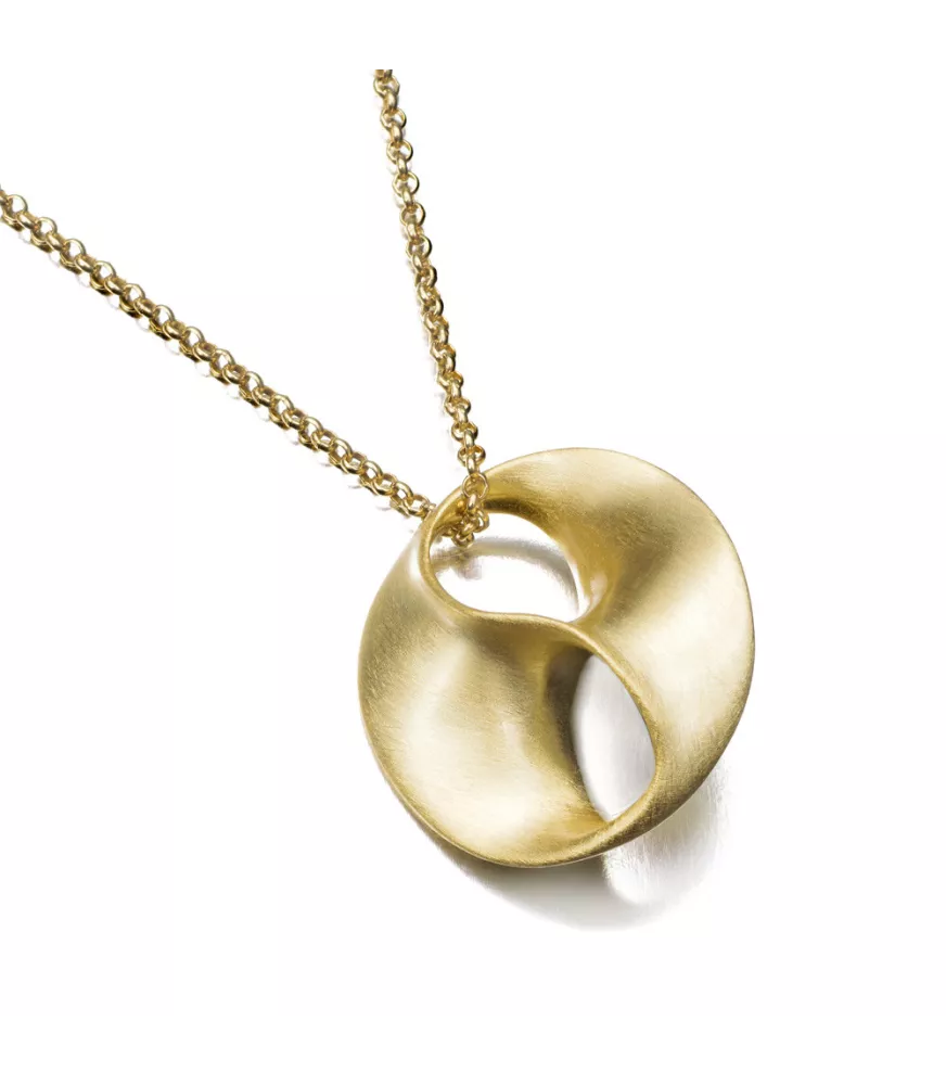 Colgante Love Jorge Revilla en plata dorada. CG120-6445/OM