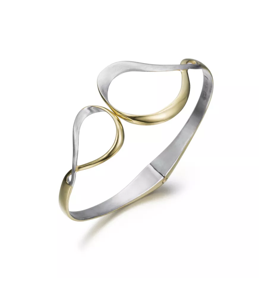Brazalete Venice Jorge Revilla en plata dorada. PU121-0947OM