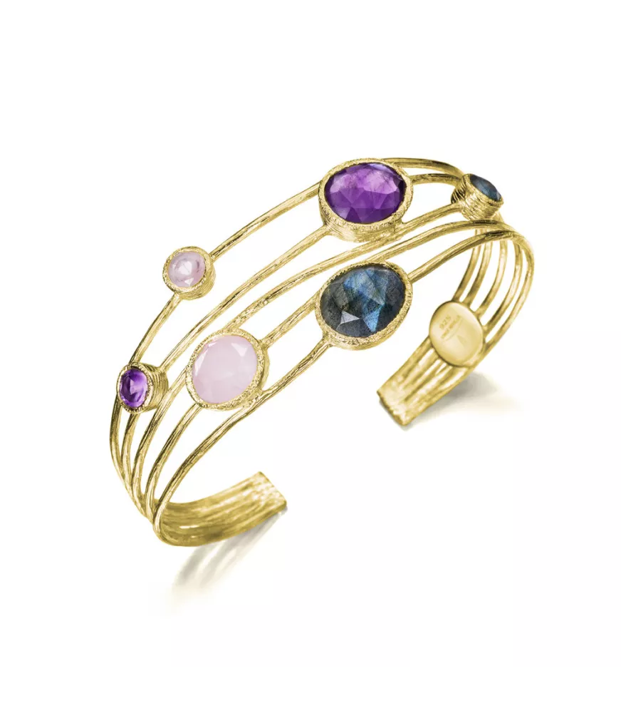 Brazalete Shade Jorge Revilla en plata dorada. PU129-06/LQAO