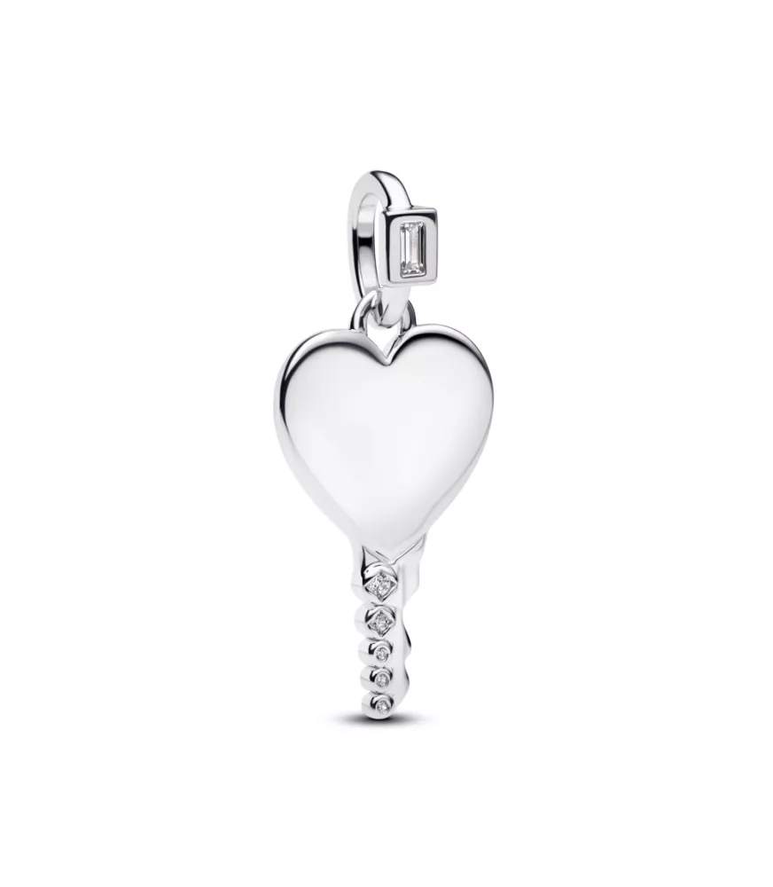 Collar en plata de ley Flecha & Corazón Cristal de Murano