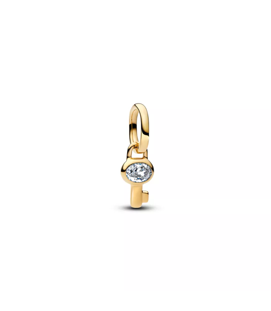Charm Mini Colgante Pandora Me con un recubrimiento en oro de 14k Llave