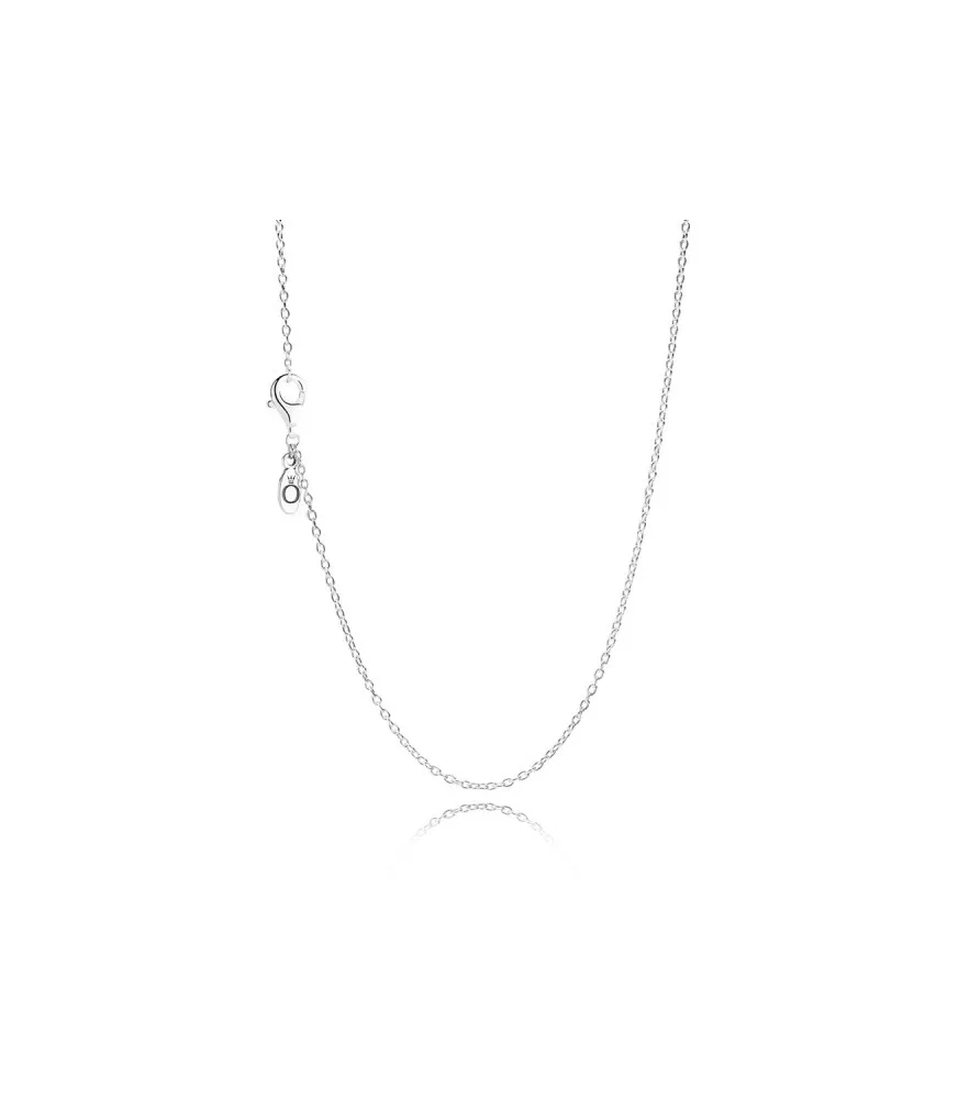 Collar cadena en plata de primera ley de Cable Clásico