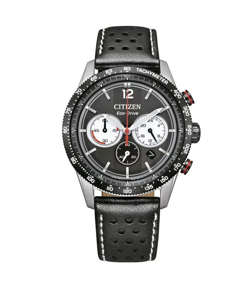 Reloj Citizen Chrono Racing, eco drive, cronógrafo y calendario.