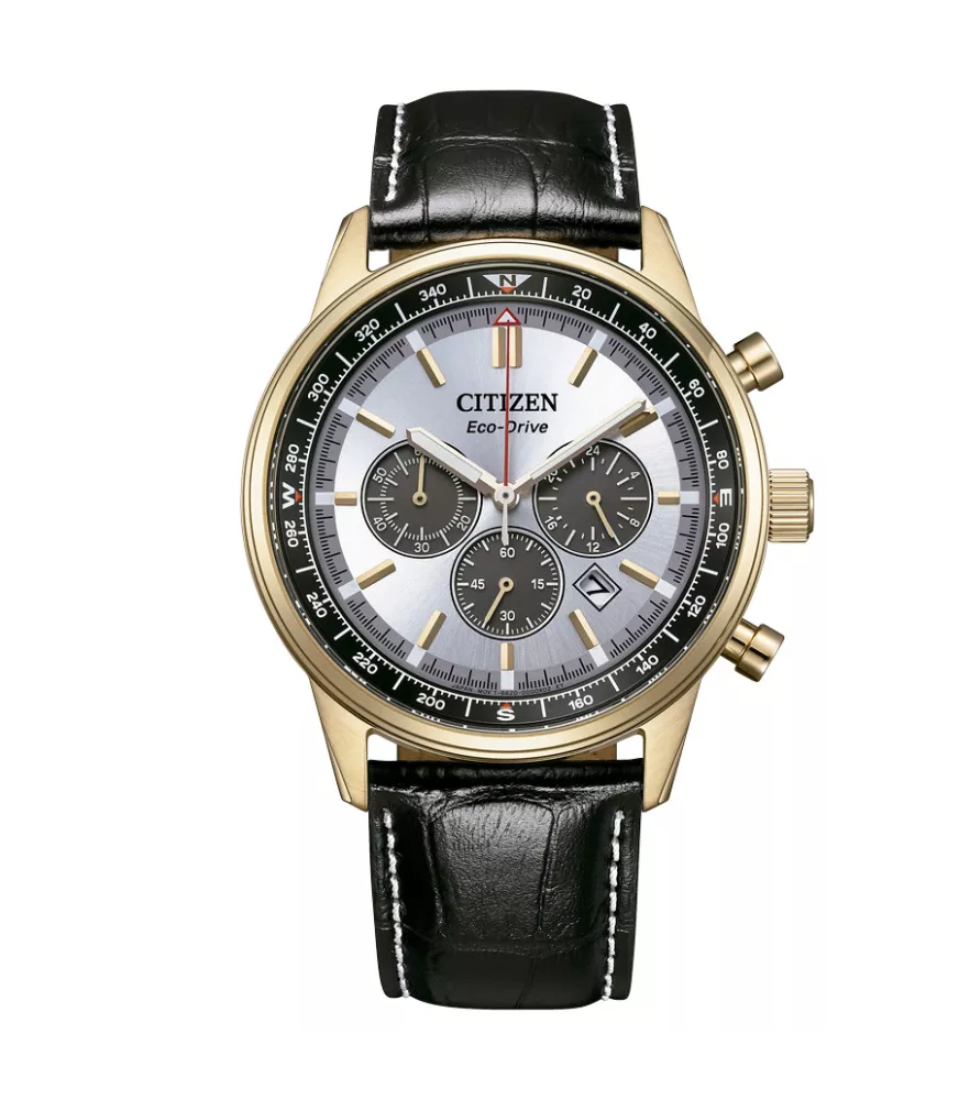 Reloj Citizen Chrono Pilot, eco drive, cronógrafo y calendario.