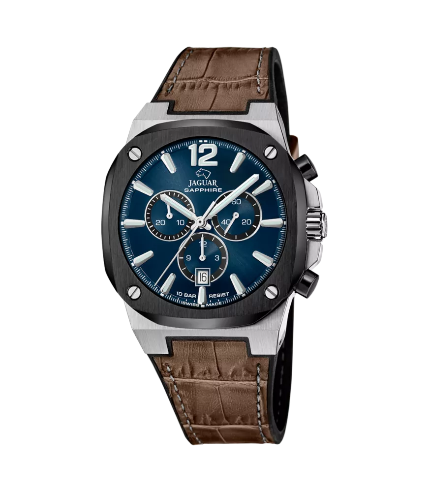 Reloj Jaguar RC hombre, cuarzo suizo ,analógico, 3 agujas, cronógrafo y calendario.