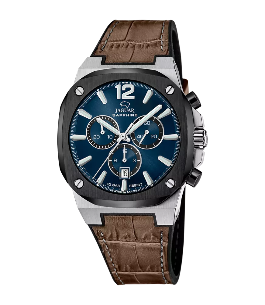 Reloj Jaguar RC hombre, cuarzo suizo ,analógico, 3 agujas, cronógrafo y calendario.