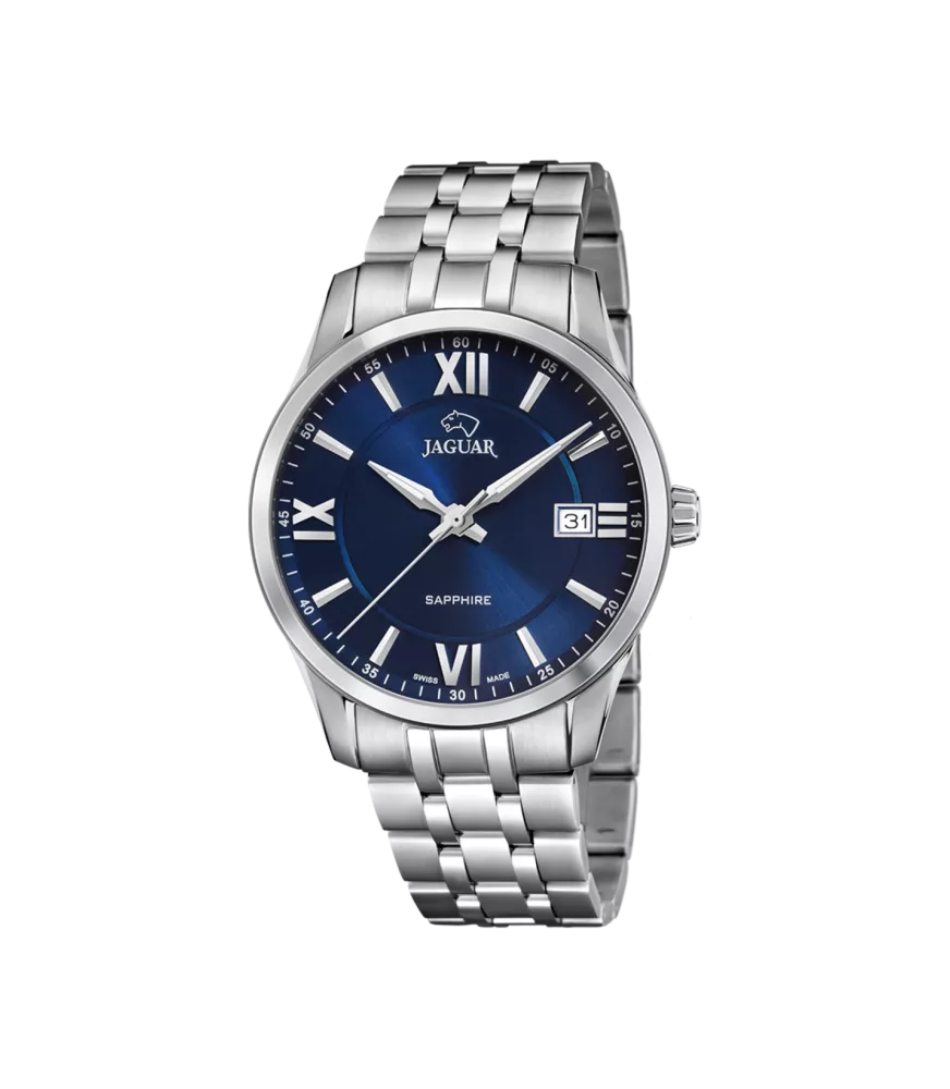 Reloj Jaguar Acamar Classique, hombre, cuarzo suizo ,analógico, 3 agujas y calendario.