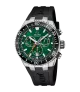 Reloj Jaguar Ceramic verde, hombre, cuarzo suizo ,analógico, 3 agujas, calendario y cronógrafo.