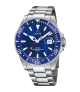 Reloj Jaguar Pro Diver azul, hombre, cuarzo suizo ,analógico, 3 agujas y calendario.