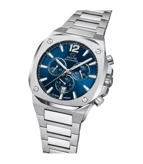 Reloj Jaguar RC, hombre, cuarzo suizo ,analógico, 3 agujas, cronógrafo y calendario.