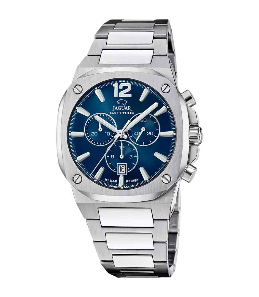 Reloj Jaguar RC, hombre, cuarzo suizo ,analógico, 3 agujas, cronógrafo y calendario.