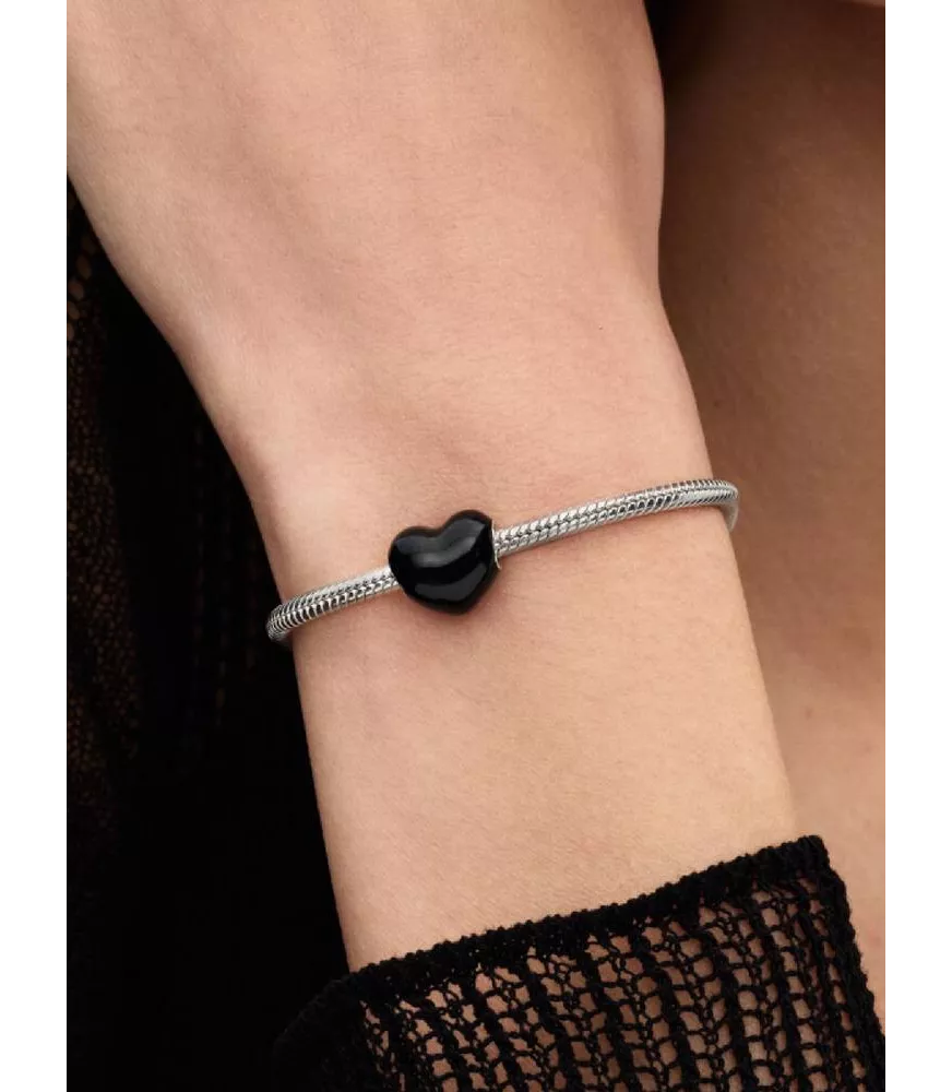 Charm en plata de ley Corazón Negro 