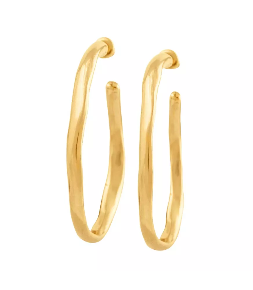 Pendientes Ohmmm... UNOde50, en metal bañado en oro.