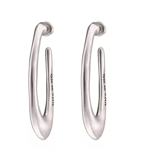 Pendientes Tú Orbitas? UNOde50, en metal bañado en plata.