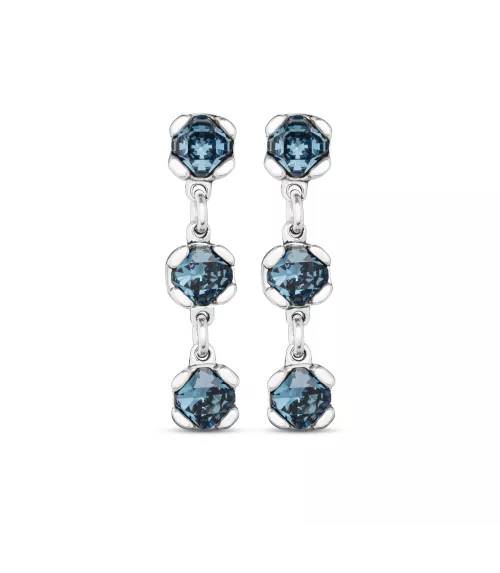 Pendientes Sublime Blue Unode50, en metal bañado en plata.