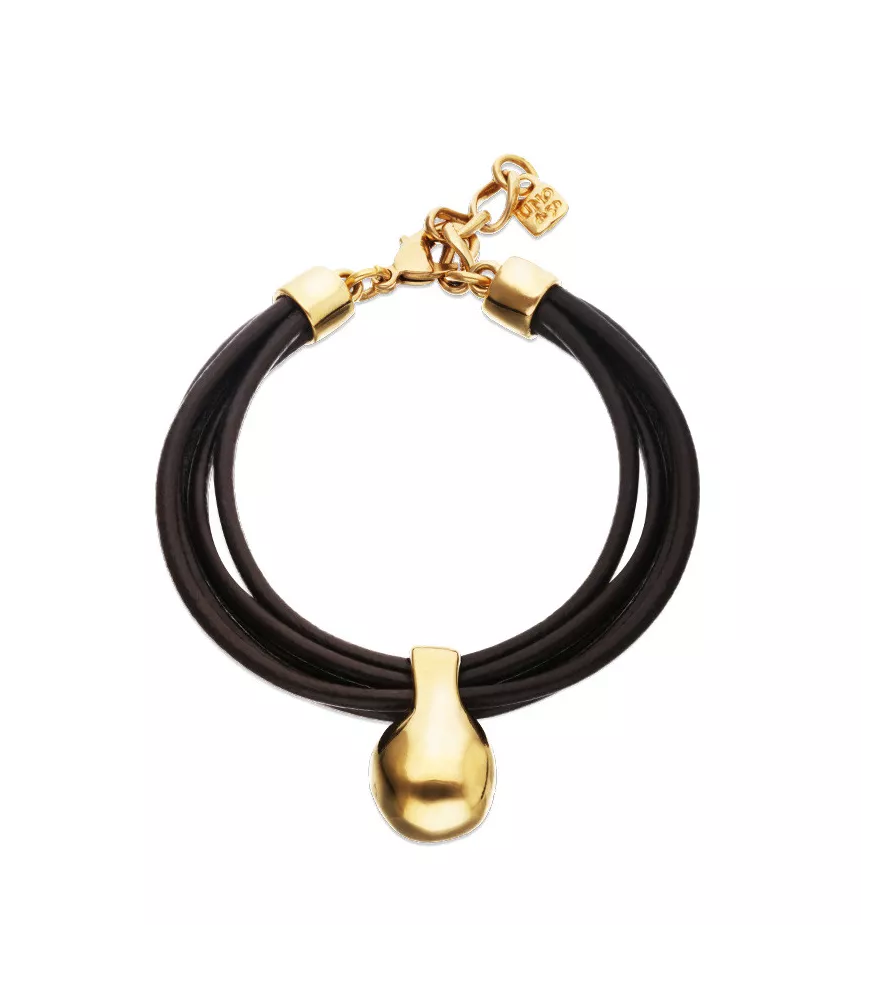Pulsera Gravedad UNOde50, en metal bañado en oro