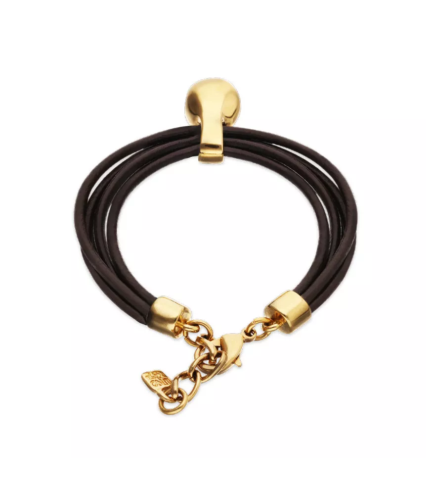 Pulsera Gravedad UNOde50, en metal bañado en oro