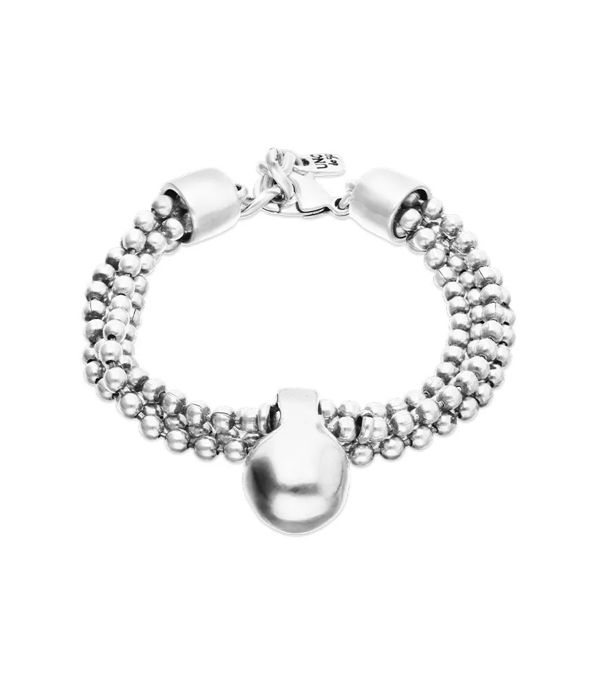 Pulsera Gravedad UNOde50, en metal bañado en plata.