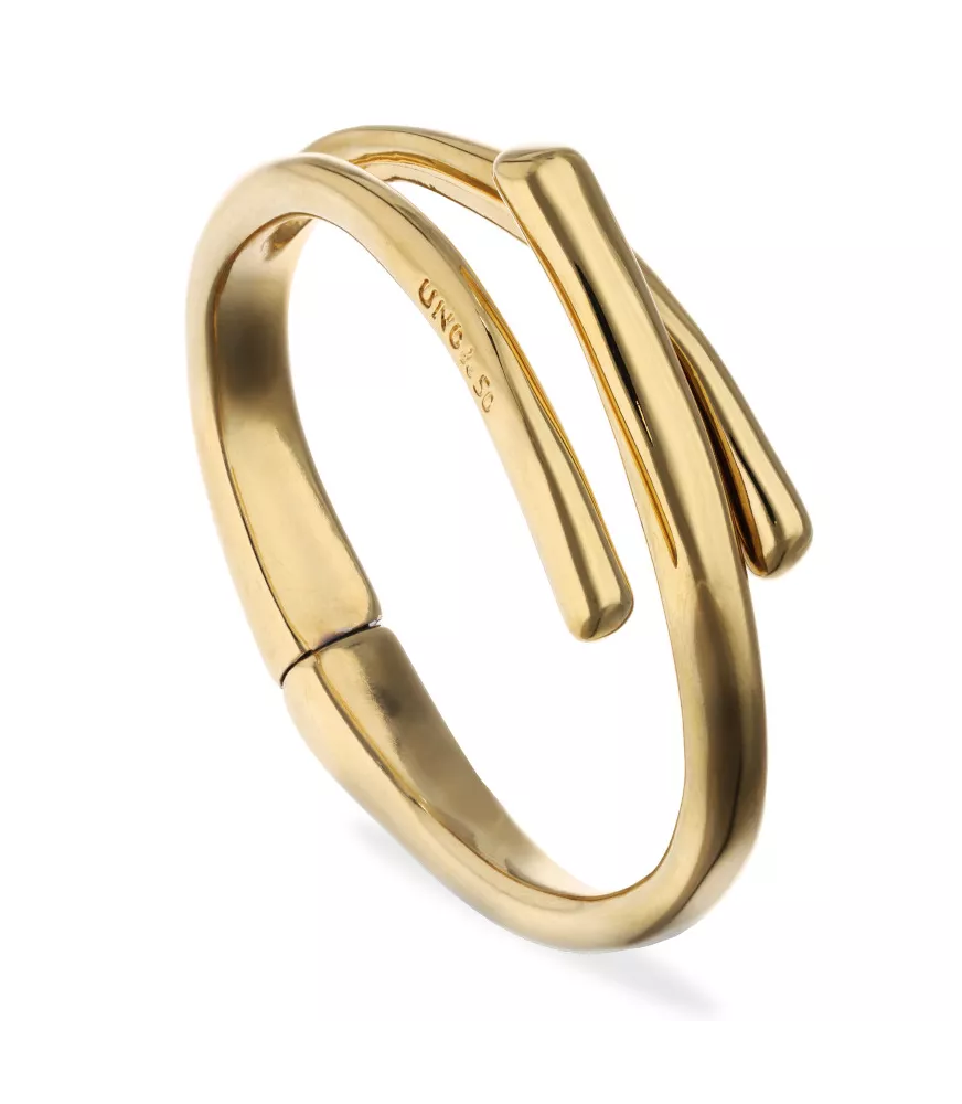 Pulsera Raíces UNOde50, en metal bañado en oro