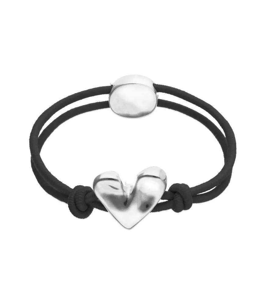 Pulsera Pálpito UNOde50, en metal bañado en plata.